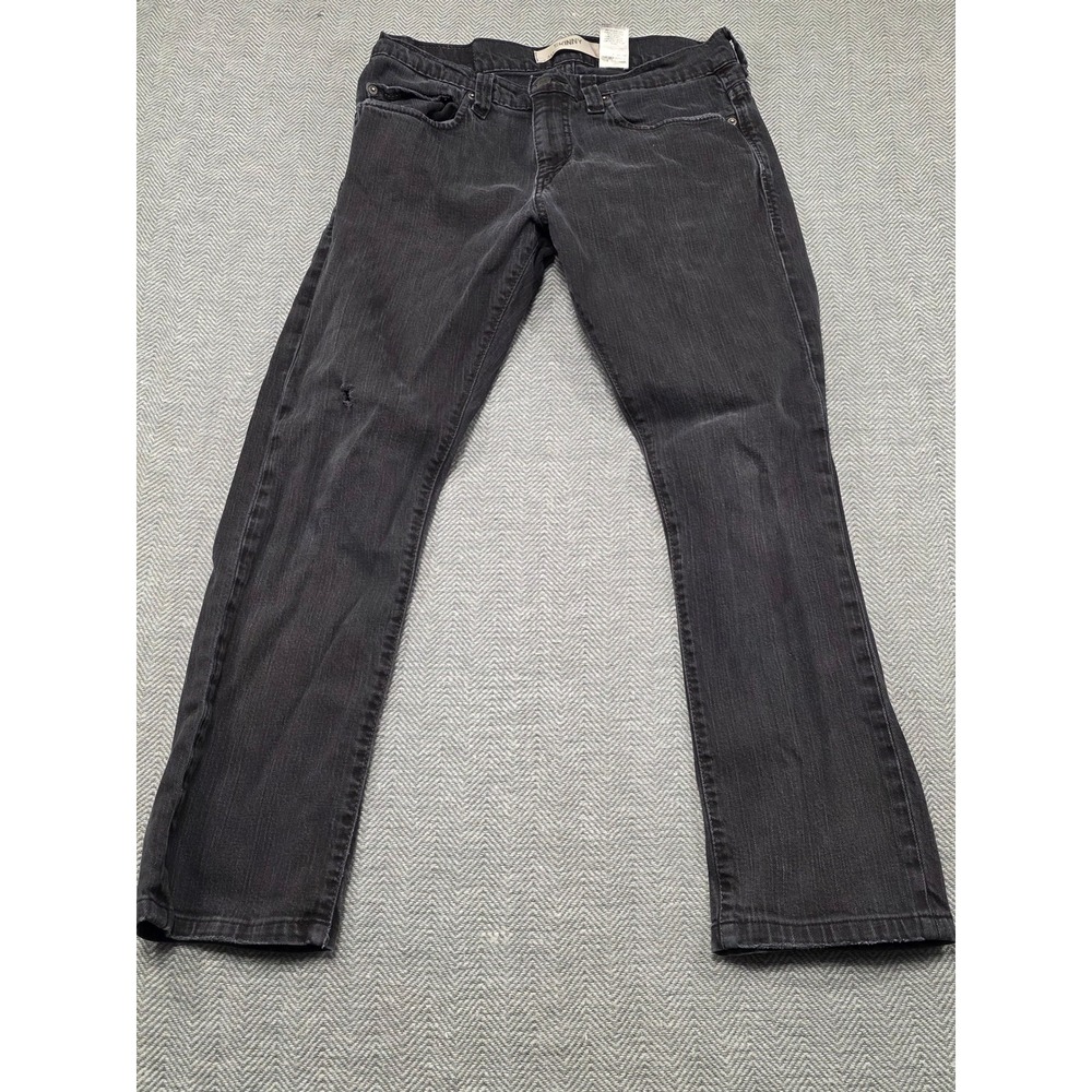 Levi's 511‎ Skinny Jeans Black Denim Women's Size W33 L32 Distressed